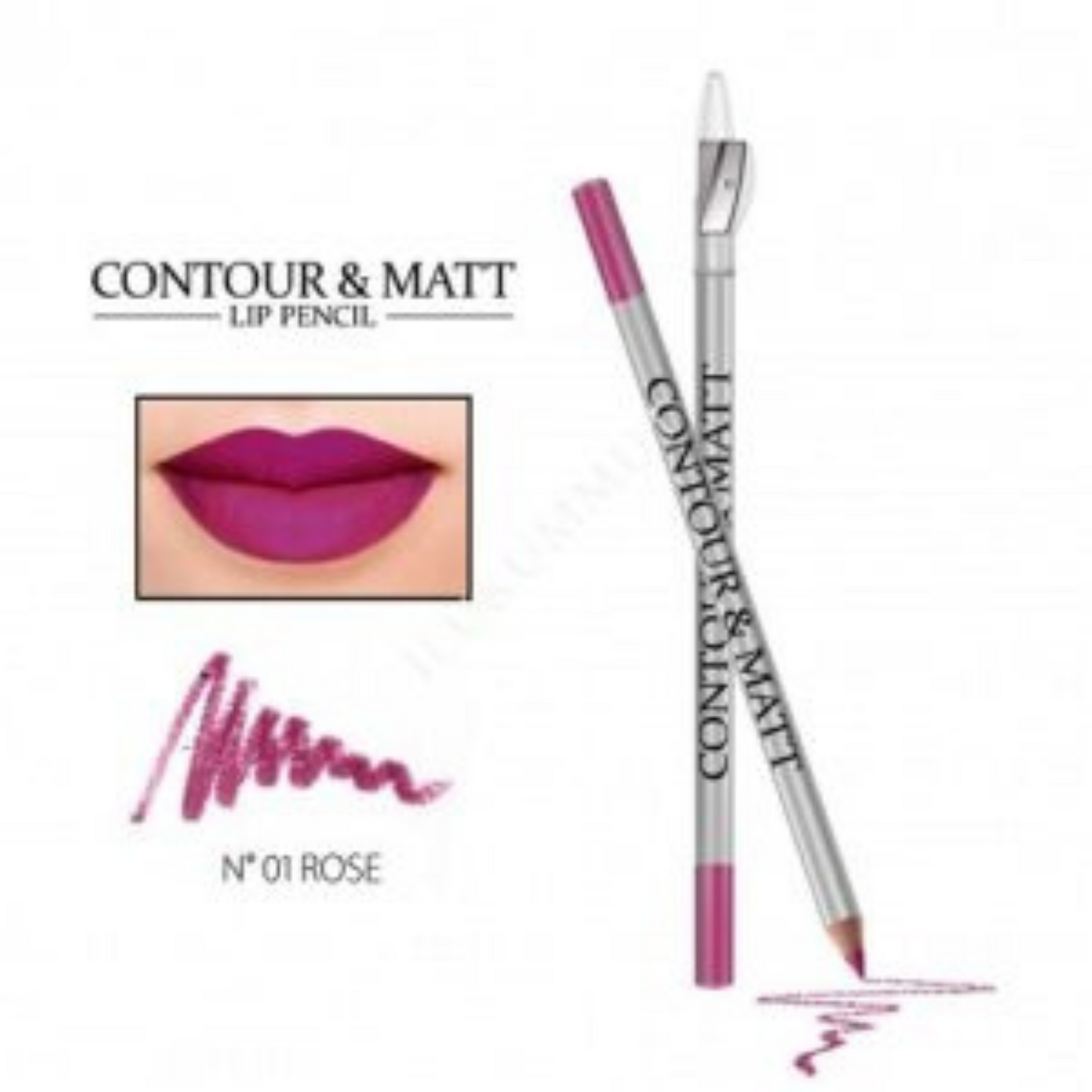 ✏️Huulepliiats õrn roosakas CONTOUR & MATT nr 1 2g