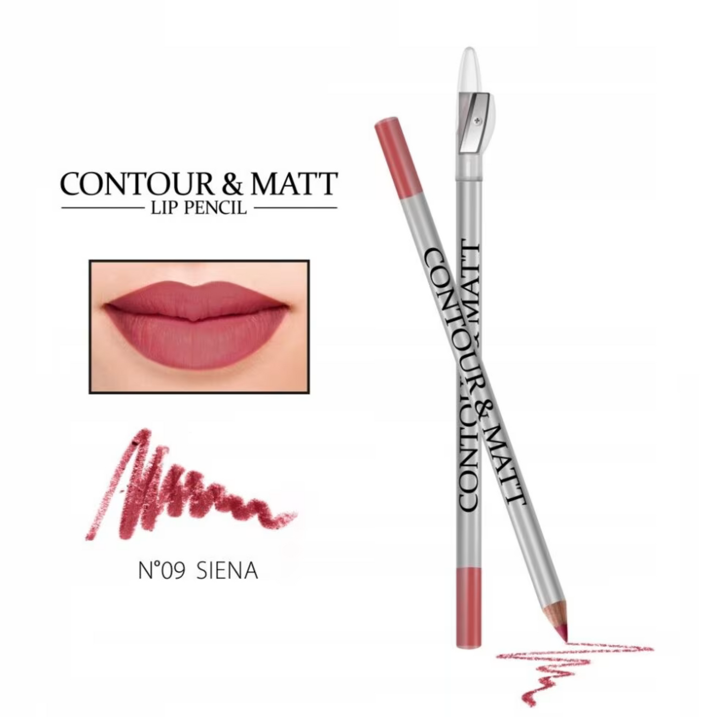 🍂 Huulepliiats soojalt pruunikas-roosa CONTOUR & MATT nr 09 2g