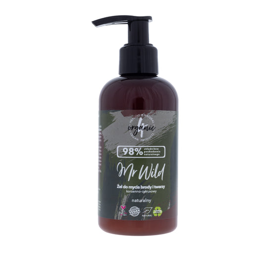 Mr Wild Natural Beard and Face Cleansing Gel spicy and citrus 200ml