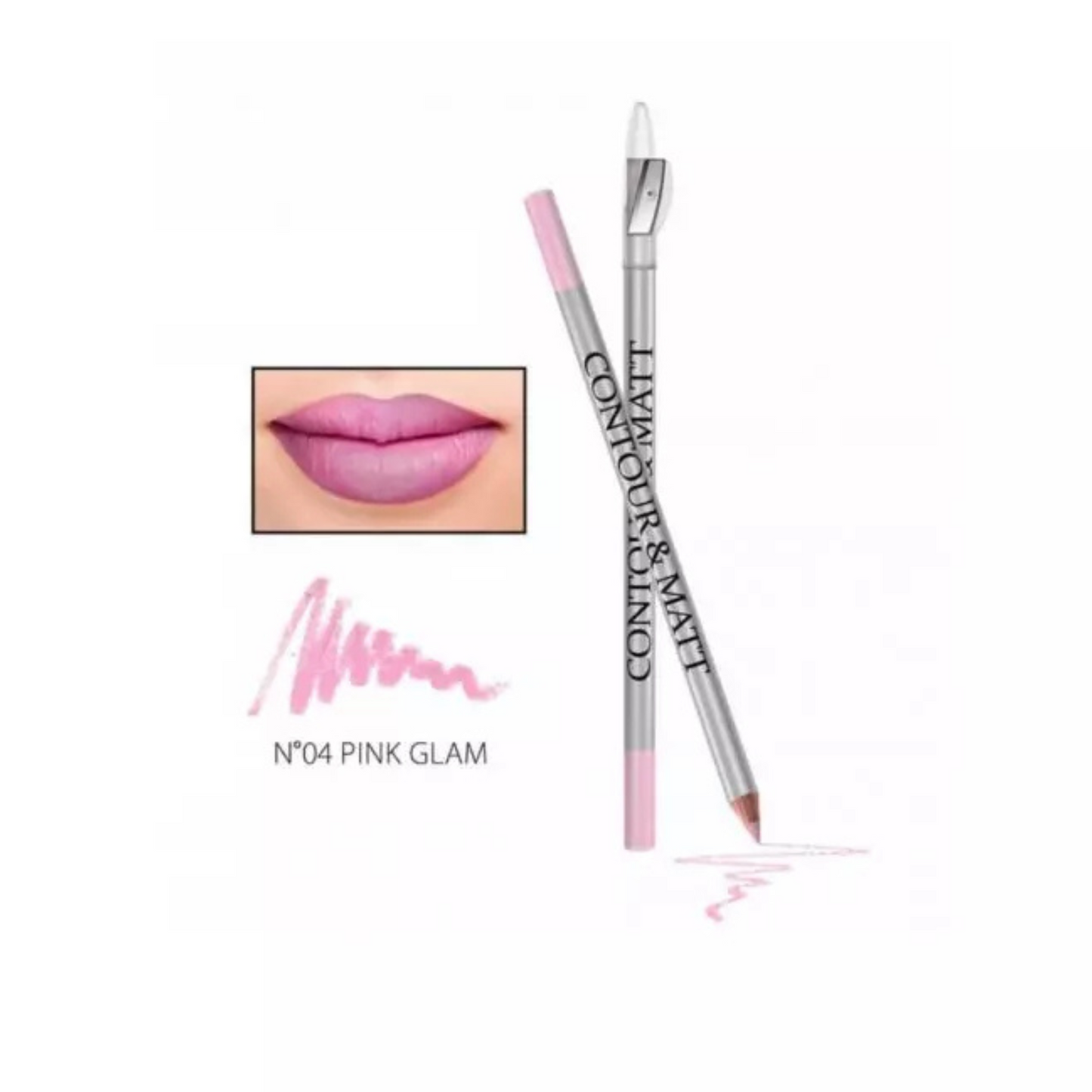 ✏️Huulepliiats Pink Glam CONTOUR & MATT nr 04  2g